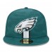 Бейсболка Philadelphia Eagles New Era 2024 Sideline 59FIFTY - Midnight Green