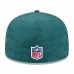 Бейсболка Philadelphia Eagles New Era 2024 Sideline 59FIFTY - Midnight Green