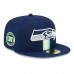 Бейсболка Seattle Seahawks New Era 2024 Sideline 59FIFTY - College Navy