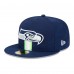 Бейсболка Seattle Seahawks New Era 2024 Sideline 59FIFTY - College Navy