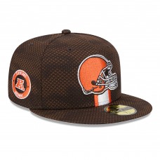 Бейсболка Cleveland Browns New Era Brown 2024 Sideline 59FIFTY