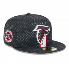 Бейсболка Atlanta Falcons New Era Black 2024 Sideline 59FIFTY