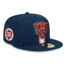 Бейсболка Chicago Bears New Era Navy 2024 Sideline 59FIFTY