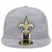 Бейсболка New Orleans Saints New Era Gray 2024 Sideline 59FIFTY Fitted