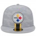Бейсболка Pittsburgh Steelers New Era Gray 2024 Sideline 59FIFTY