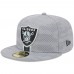Бейсболка Las Vegas Raiders New Era 2024 Sideline 59FIFTY - Gray