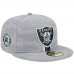 Бейсболка Las Vegas Raiders New Era 2024 Sideline 59FIFTY - Gray