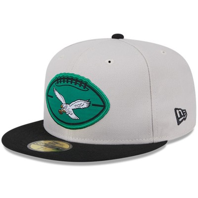 Бейсболка Philadelphia Eagles New Era 2024 Sideline Historic 59FIFTY - Stone/Black