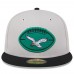 Бейсболка Philadelphia Eagles New Era 2024 Sideline Historic 59FIFTY - Stone/Black