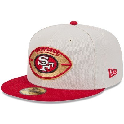 Бейсболка San Francisco 49ers New Era 2024 Sideline Historic 59FIFTY - Stone/Scarlet