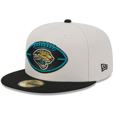 Бейсболка Jacksonville Jaguars New Era 2024 Sideline Historic 59FIFTY - Stone/Black