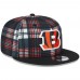 Бейсболка Cincinnati Bengals New Era Black 2024 Sideline Statement 9FIFTY Snapback
