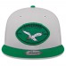 Бейсболка Philadelphia Eagles New Era 2024 Sideline Historic 9FIFTY - Stone/Kelly Green