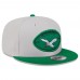Бейсболка Philadelphia Eagles New Era 2024 Sideline Historic 9FIFTY - Stone/Kelly Green