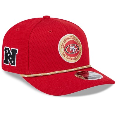 Бейсболка San Francisco 49ers New Era Scarlet 2024 Sideline 9SEVENTY Stretch-Snap