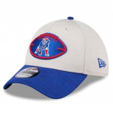 Бейсболка New England Patriots New Era 2024 Sideline Historic 39THIRTY - Stone/Royal
