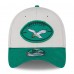 Бейсболка Philadelphia Eagles New Era 2024 Sideline Historic 39THIRTY - Stone/Midnight Green