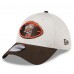 Бейсболка Cleveland Browns New Era Stone/Brown 2024 Sideline Historic 39THIRTY