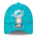 Miami Dolphins New Era Aqua 2024 Sideline 9FORTY Stretch-Snap Hat