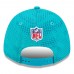 Miami Dolphins New Era Aqua 2024 Sideline 9FORTY Stretch-Snap Hat