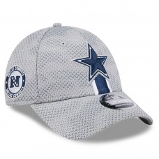 Dallas Cowboys New Era Gray 2024 Sideline 9FORTY Stretch-Snap Hat