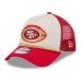 Бейсболка San Francisco 49ers New Era 2024 Sideline Historic 9FORTY A-Frame Trucker - Stone/Scarlet