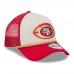 Бейсболка San Francisco 49ers New Era 2024 Sideline Historic 9FORTY A-Frame Trucker - Stone/Scarlet