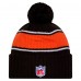 Шапка с помпоном Cincinnati Bengals New Era Black 2024 Sideline