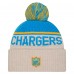 Шапка с помпоном Los Angeles Chargers New Era Stone NFL Sideline Historic