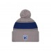 Шапка с помпоном Indianapolis Colts New Era Gray 2024 Sideline Sport
