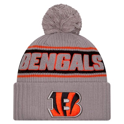 Шапка с помпоном Cincinnati Bengals New Era Gray 2024 Sideline Sport