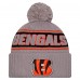 Шапка с помпоном Cincinnati Bengals New Era Gray 2024 Sideline Sport