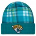Jacksonville Jaguars New Era Teal Sideline Statement Cuffed Knit Hat
