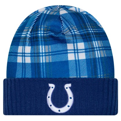 Indianapolis Colts New Era Royal Sideline Statement Cuffed Knit Hat