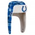 Indianapolis Colts New Era Royal Sideline Plaid Sherpa Trapper Hat