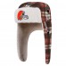Cleveland Browns New Era Brown Sideline Plaid Sherpa Trapper Hat