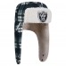 Las Vegas Raiders New Era Black Sideline Plaid Sherpa Trapper Hat
