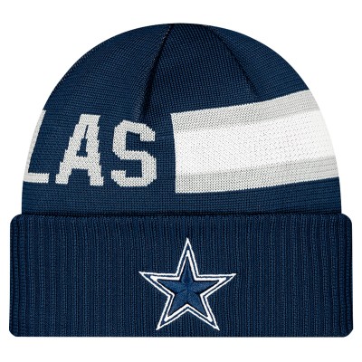 Dallas Cowboys New Era Navy Sideline Tech Cuffed Knit Hat