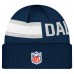 Dallas Cowboys New Era Navy Sideline Tech Cuffed Knit Hat