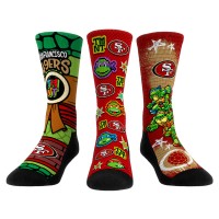 Три пары носков San Francisco 49ers Rock Em Socks Unisex TMNT - Scarlet