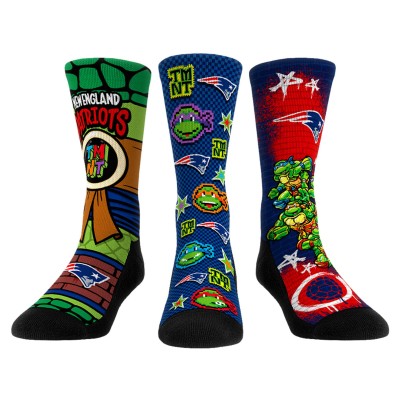 Три пары носков New England Patriots Rock Em Socks Unisex TMNT - Navy