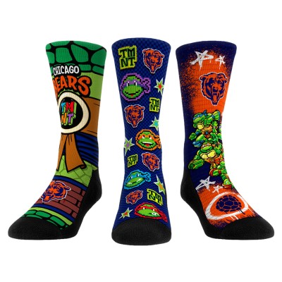 Три пары носков Chicago Bears Rock Em Socks Unisex TMNT - Navy