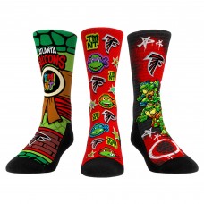 Три пары носков Atlanta Falcons Rock Em Socks Unisex TMNT - Red