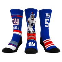 Три пары носков Kayvon Thibodeaux New York Giants Rock Em Socks Unisex