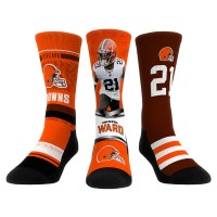 Три пары носков Denzel Ward Cleveland Browns Rock Em Socks Unisex