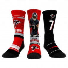 Три пары носков Bijan Robinson Atlanta Falcons Rock Em Socks Unisex