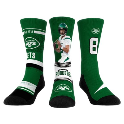 Три пары носков Aaron Rodgers New York Jets Rock Em Socks Unisex