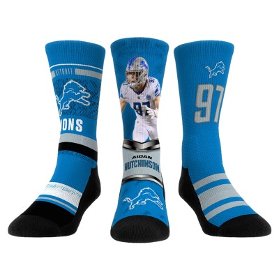 Три пары носков Aidan Hutchinson Detroit Lions Rock Em Socks Unisex