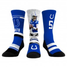 Unisex Indianapolis Colts Anthony Richardson Rock Em Socks 3-Pack Crew Sock Set