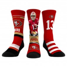 Три пары носков Brock Purdy San Francisco 49ers Rock Em Socks Unisex